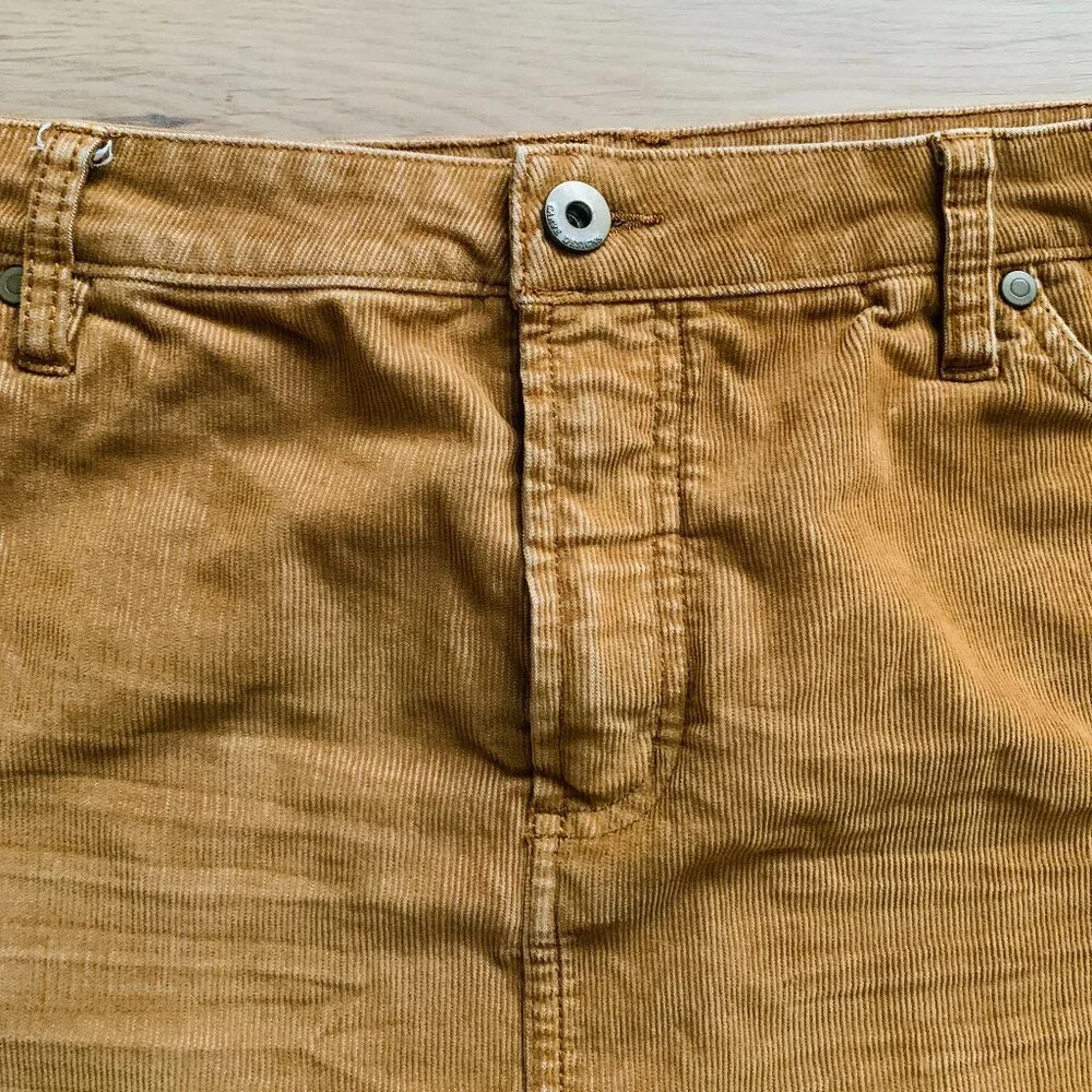 SOLD Carve Designs Maui Corduroy Mini Skirt Honey Goldenrod Womens 10 Cotton_4